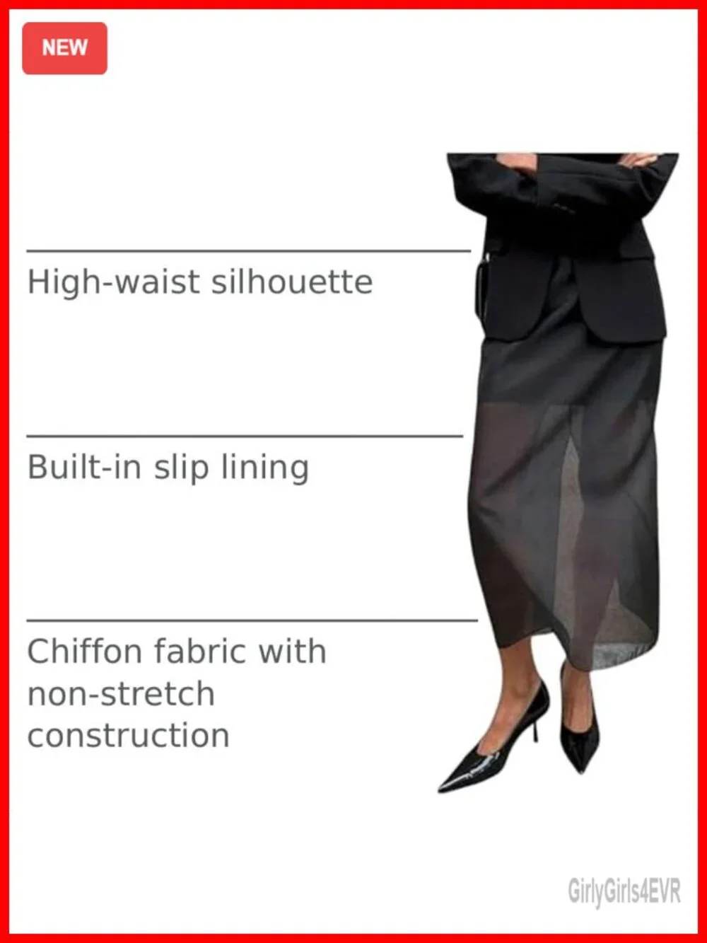 Sheer Mesh Maxi Skirt High Waist Tiered A-Line Business Casual